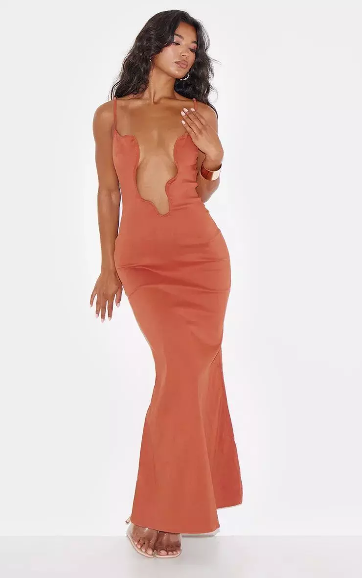Orange maxi dress