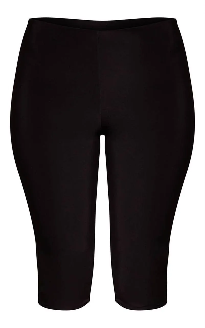 Black Double Layer Slinky Capri's