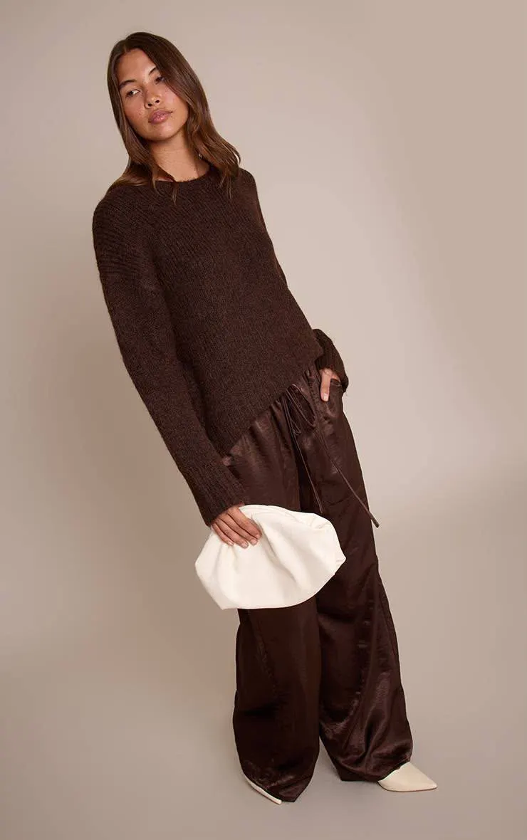 Chocolate Satin Pants